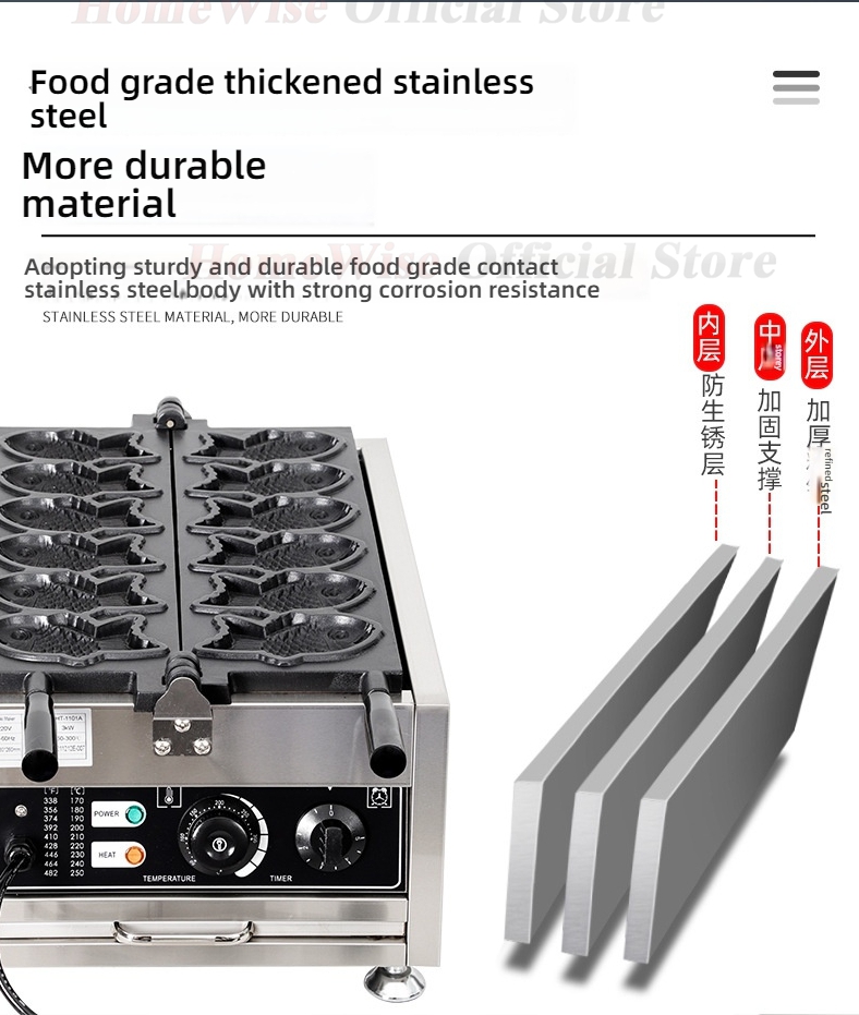 HomeWise Taiyaki Maker Machine - Tteokbokki Rice Cake avis et prix